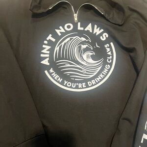 Black Graphic Zip-Up Sweatshirt nwot xl